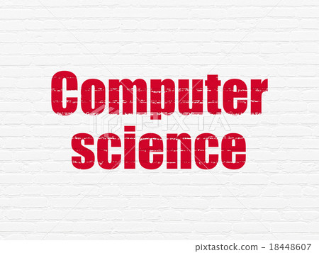 Science concept: Computer Science on wall Science concept: Computer Science on wall 18448607