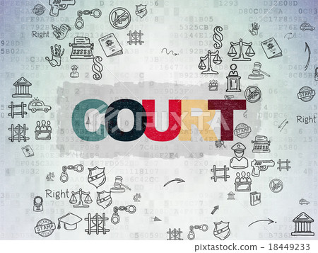 Law concept: Court on Digital Paper background 18449233