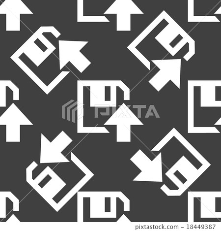 floppy disk upload web icon. flat design. Seamless floppy disk upload web icon. flat design. Seamless 18449387