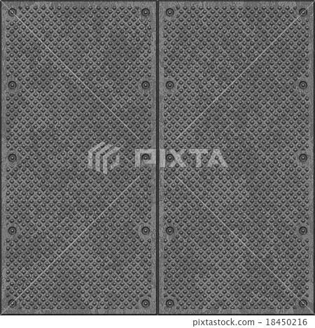 Illustration of old diamond plate metal 18450216