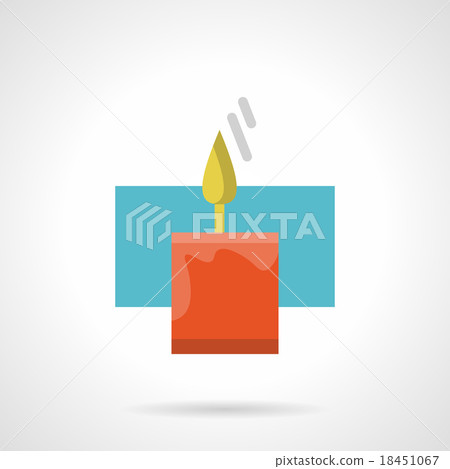 Red Christmas candle flat color vector icon Red Christmas candle flat color vector icon 18451067