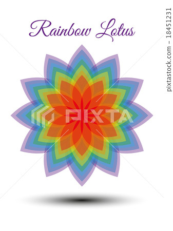 Beautiful rainbow lotus flower Beautiful rainbow lotus flower 18451231