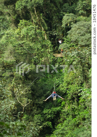 Woman On Zip Line 18451476