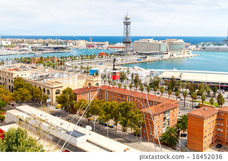 Barcelona. View of the passenger port. 18452036
