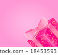 Shiny Pink Gift Box with Bow 18453593