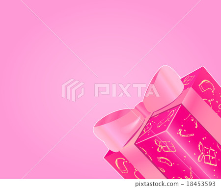 Shiny Pink Gift Box with Bow Shiny Pink Gift Box with Bow 18453593