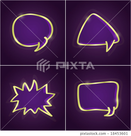 Dark Shiny Set of Bubble Speech Cards Dark Shiny Set of Bubble Speech Cards 18453601