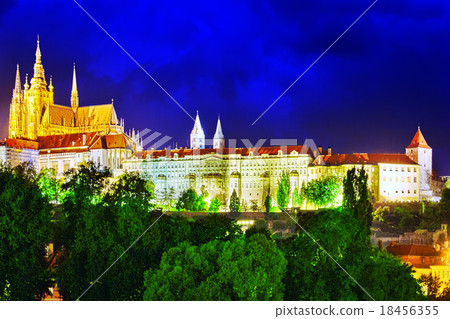View of Prague Castle from the river Vltava. View of Prague Castle from the river Vltava. 18456355