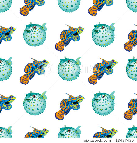 Seamless pattern with tropical fish Seamless pattern with tropical fish 18457459