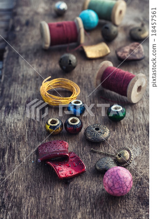 Floss and trinkets for needlework 18457561
