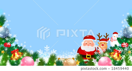 Christmas Santa fir tree background 18459440