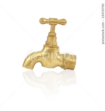 brass faucet isolated on white background brass faucet isolated on white background 18459700