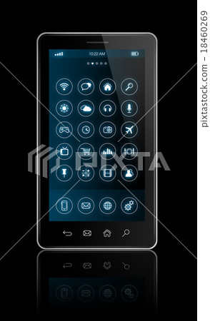 Smartphone with apps icons interface 18460269