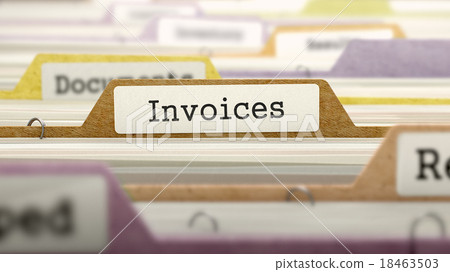 Invoices Concept. Folders in Catalog. Invoices Concept. Folders in Catalog. 18463503