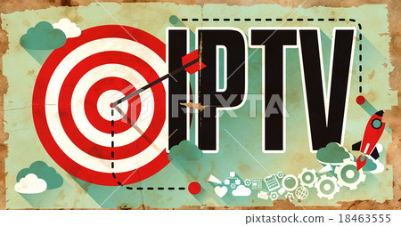 IPTV Concept. Poster in Flat Design. IPTV Concept. Poster in Flat Design. 18463555