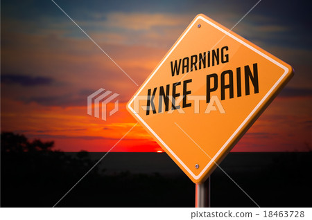 Knee Pain on Warning Road Sign. Knee Pain on Warning Road Sign. 18463728