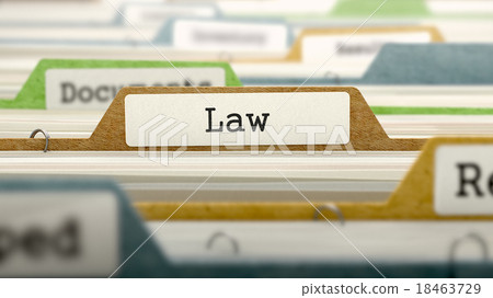 File Folder Labeled as Law. File Folder Labeled as Law. 18463729