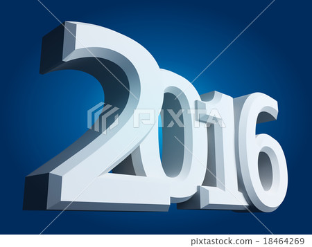 Figures 2016 on an blue background Figures 2016 on an blue background 18464269