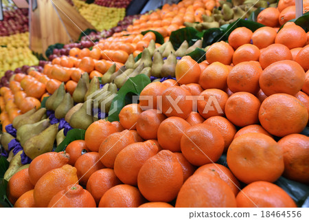 Fresh and Organic Fruits on sales at supermarket 18464556