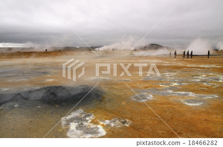 volcano and geyser 18466282