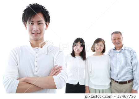 Two generations of family with a smile Two generations of family with a smile 18467750