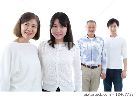 Two generations of family with a smile 18467752