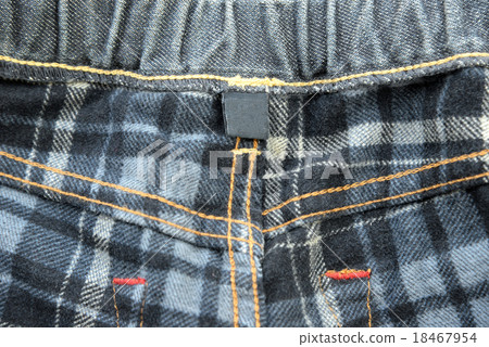 Clothing back side of jeans with blank tag Clothing back side of jeans with blank tag 18467954