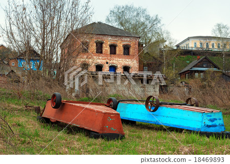 Old boats on the banks  18469893