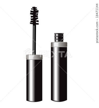 open tube of glossy mascara on white background 18471144