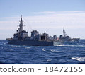 An escort ship during fleet movement 18472155