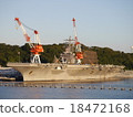 Nuclear aircraft carrier in an anchorage 18472168