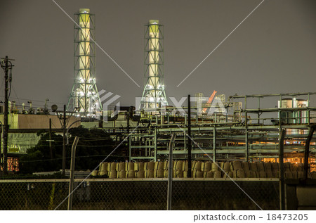 工廠的夜景 工廠的夜景 18473205