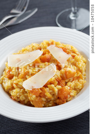 Pumpkin risotto with Parmesan cheese Pumpkin risotto with Parmesan cheese 18475058