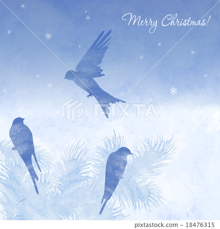 Christmas elegant watercolor card Christmas elegant watercolor card 18476315