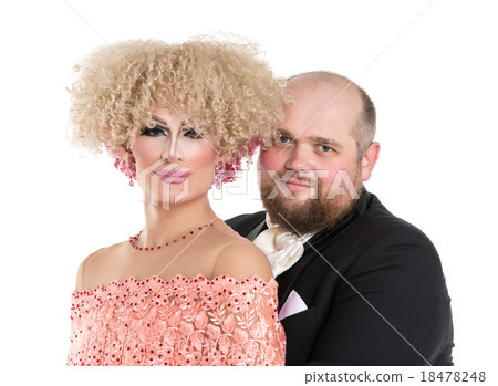 Eccentric Fat Man in a Tuxedo and Beautiful Lady Eccentric Fat Man in a Tuxedo and Beautiful Lady 18478248