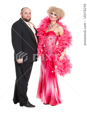 Eccentric Fat Man in a Tuxedo and Beautiful Lady Eccentric Fat Man in a Tuxedo and Beautiful Lady 18478256