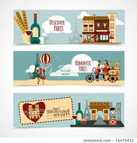Paris Touristic Banner Paris Touristic Banner 18478432