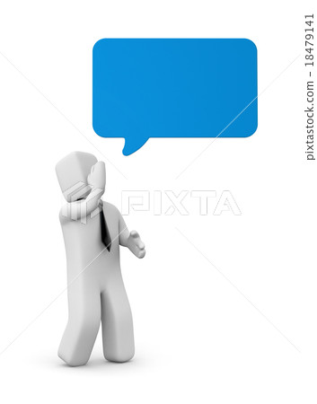Person with speech bubble 18479141