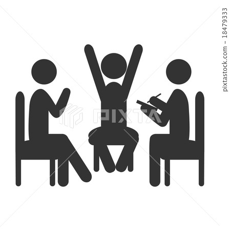 Flat office training icon isolated on white 18479333