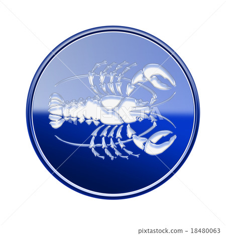Cancer zodiac icon blue, isolated on white Cancer zodiac icon blue, isolated on white 18480063