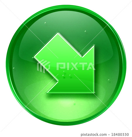 Arrow icon green, isolated on white background - Stock Illustration ...