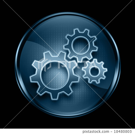 Tools icon dark blue, isolated on black Tools icon dark blue, isolated on black 18480803