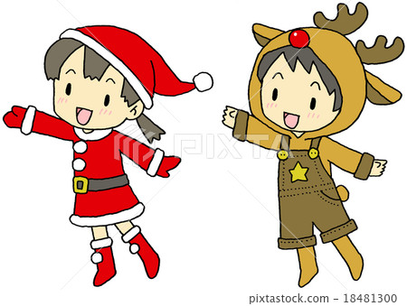 聖誕老人和馴鹿兒童 18481300