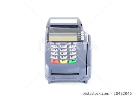 Credit card machine isolated on white background ( Credit card machine isolated on white background ( 18482946