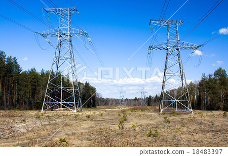 high-voltage lines high-voltage lines 18483397