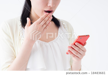 A young lady (a smartphone) A young lady (a smartphone) 18483681