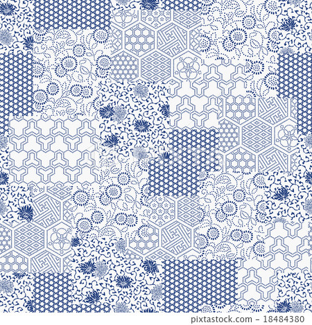 Japanese Traditional Pattern Patchwork Japanese Traditional Pattern Patchwork 18484380