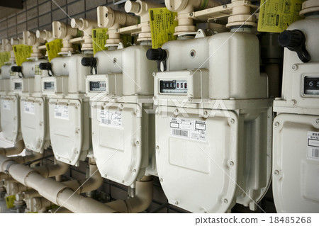 Numerous gas meters 18485268