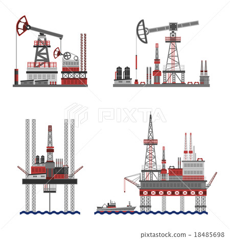 Oil Petroleum Platform Set 18485698