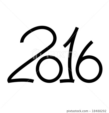Happy new year 2016 text design 18488202